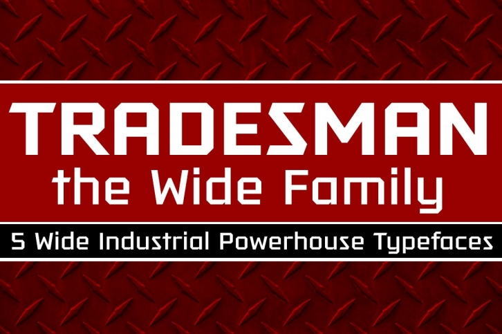 Tradesman Wide Family Font Download