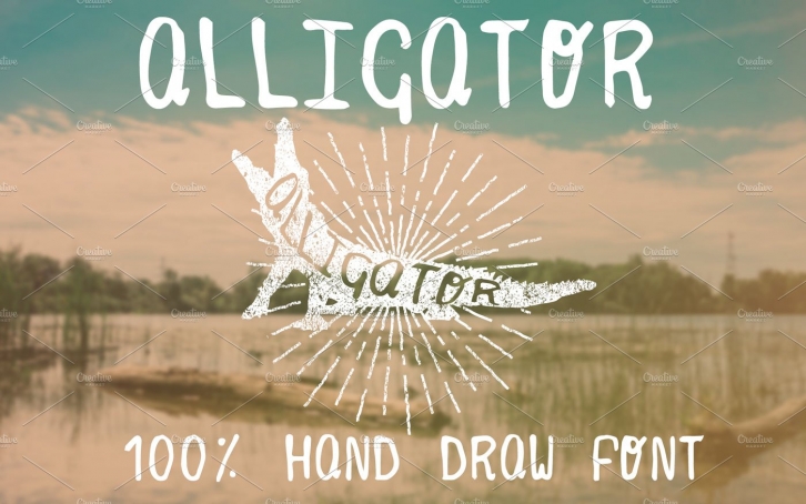 Alligator Hand Draw Font Download
