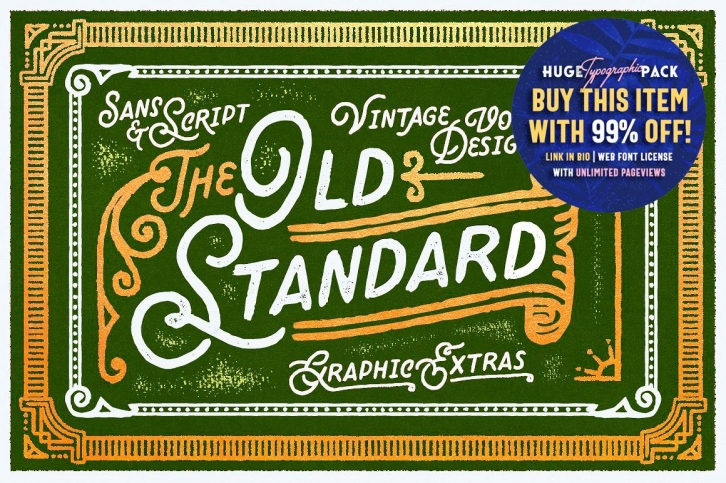 Old Standard • Sans  Script Font Download