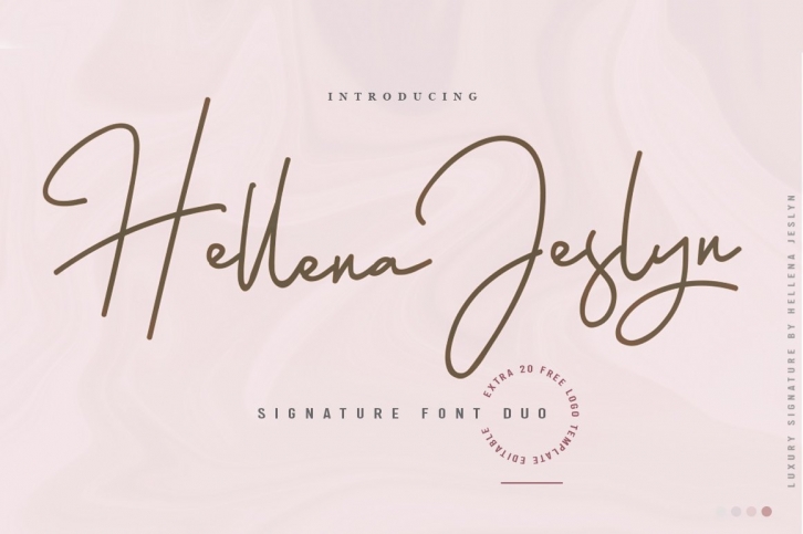 Hellena Jeslyn Duo (Free Logo) Font Download