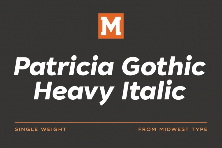 Patricia Gothic Heavy Italic Font Download