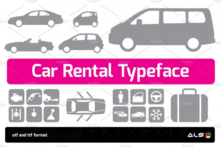 Car Rental Typeface Font Download