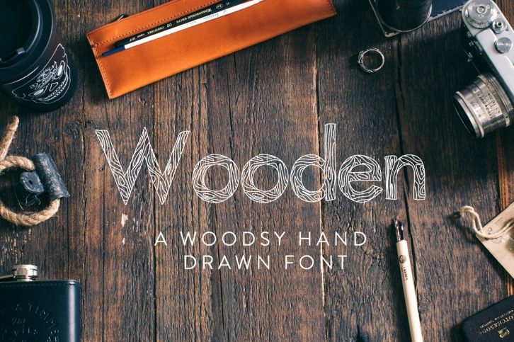 Wooden Hand Drawn Font Download
