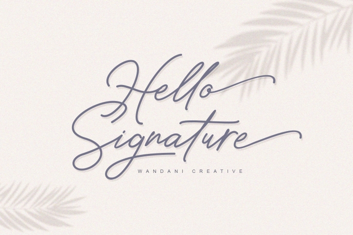 Hello Signature Font Download