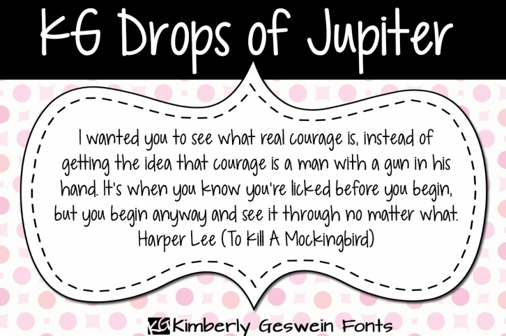 KG Drops of Jupiter Font Download