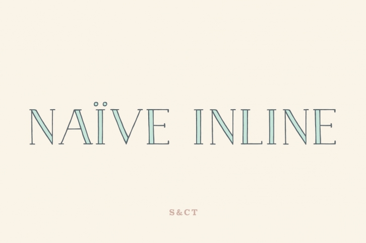 Naive Inline Collection Font Download