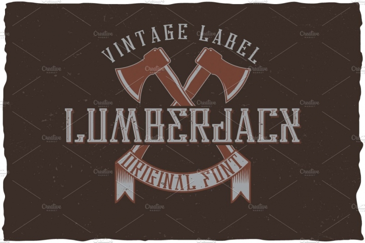 Lumberjack Vintage Label Typeface Font Download