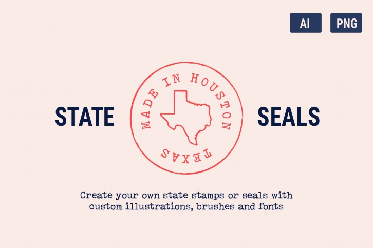 State Seals  Stamps Font Download