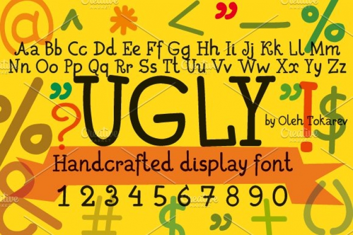 Ugly handcrafted display font Font Download