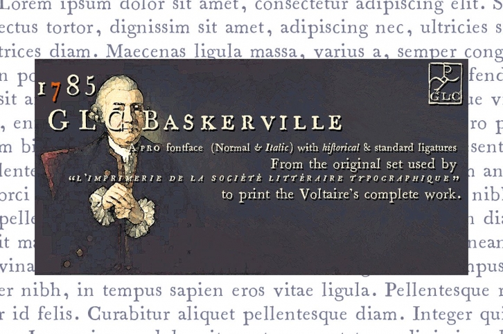1785 GLC Baskerville PRO OTF Font Download
