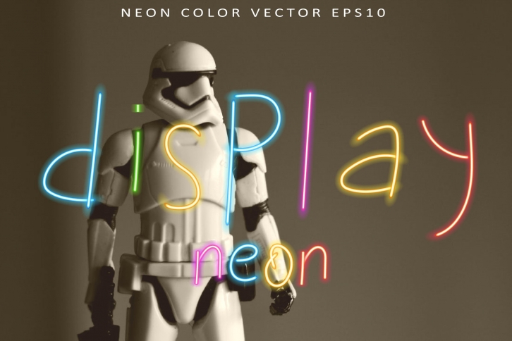 Display Neon Alphabet Colors Font Download