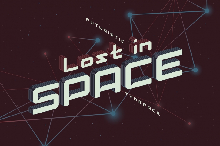 Lost in space. Futuristic typeface Font Download