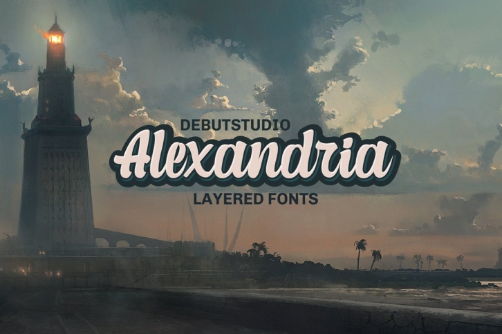 Alexandria Script // Layered Font Download