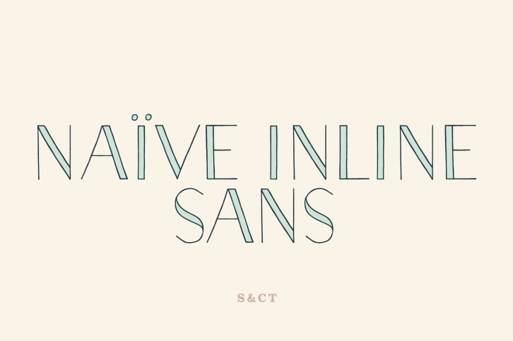 Naive Inline Sans Collection Font Download