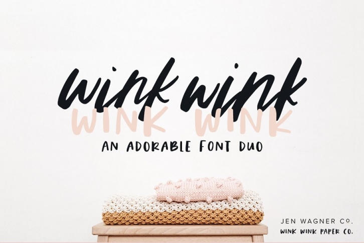 Wink Wink Duo Font Download