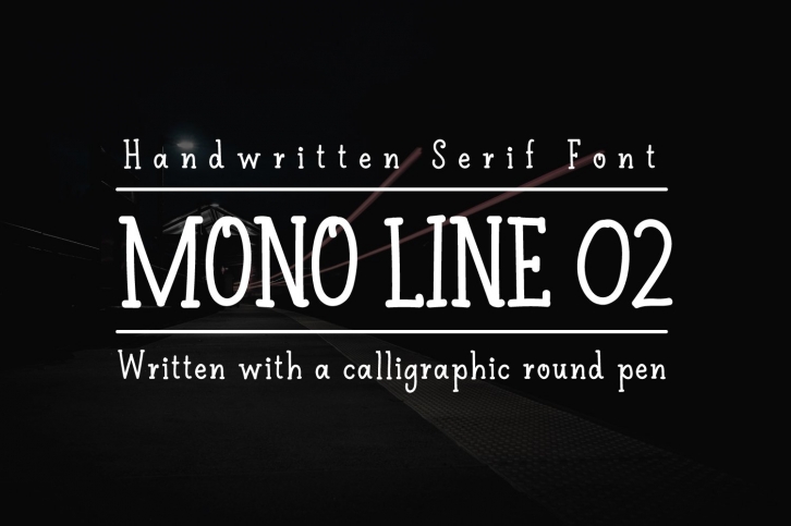 60% discount Mono Line 02 serif font Font Download