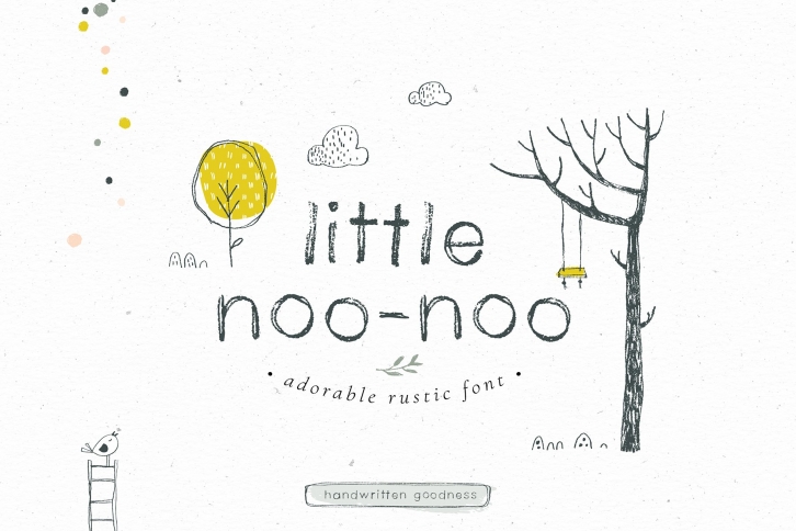 Little Noo-Noo rustic font Font Download
