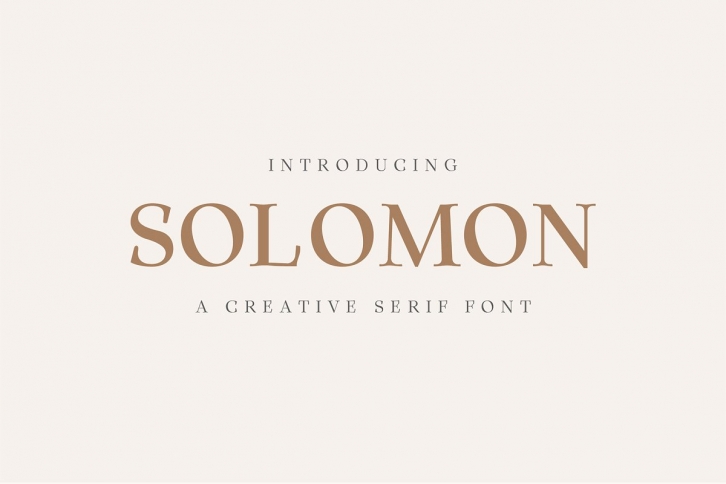 Solomon Serif Family Font Download