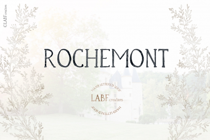 -50% Rochemont. Hand lettered serif Font Download