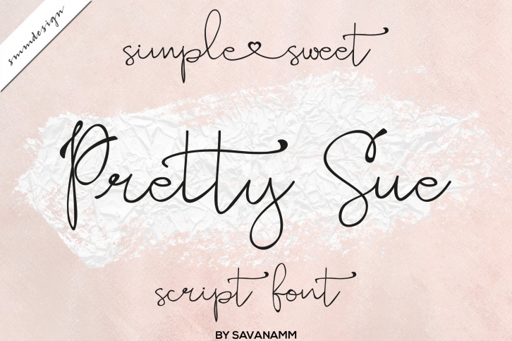 Pretty Sue sweet girly script font Font Download