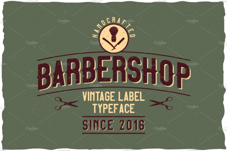 Barbershop Vintage Label Typeface Font Download