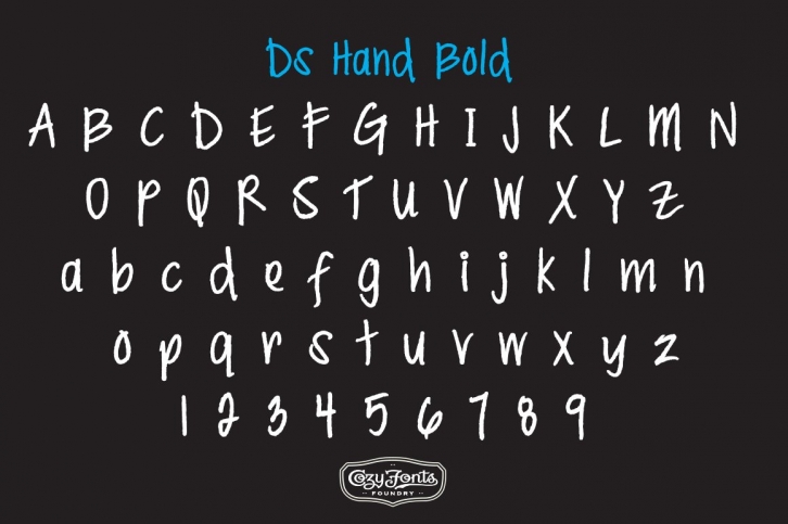 Ds Hand Bold Font Download
