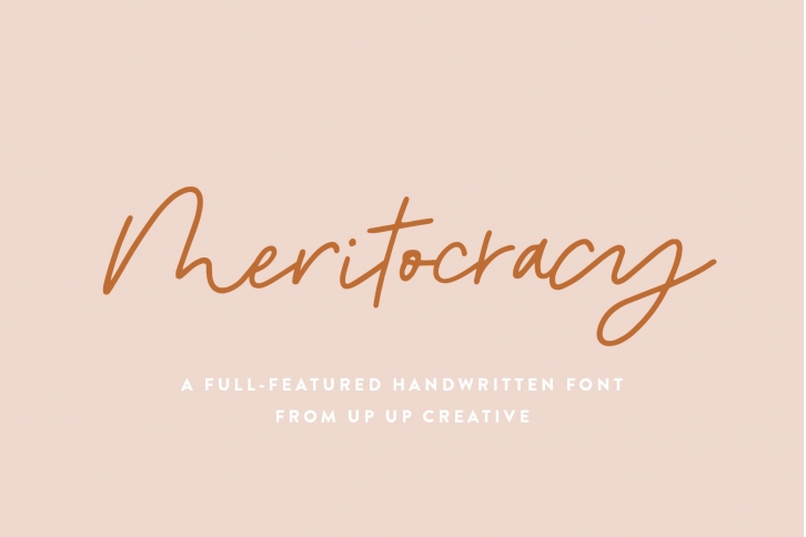 Meritocracy, A Handwritten Script Font Download