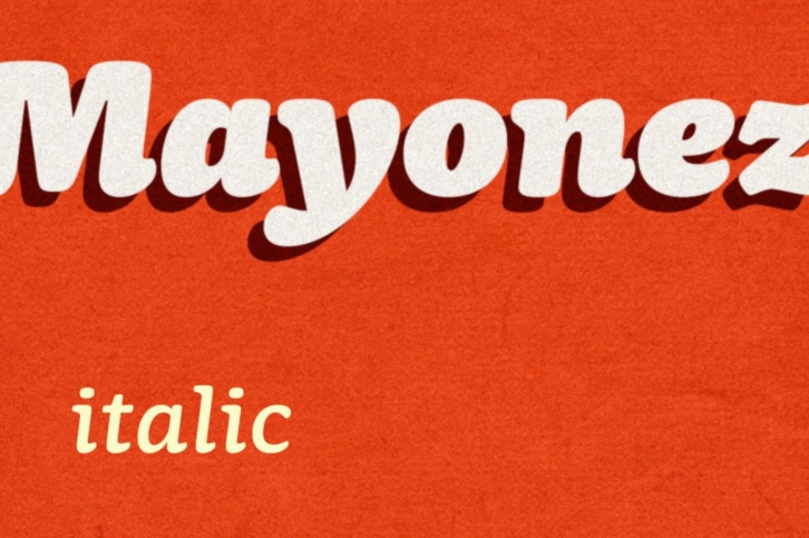 Mayonez italic Font Download