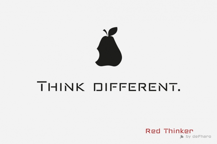Red Thinker -2 techno fonts- Font Download