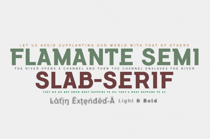 Flamante SemiSlab Light  Bold Font Download