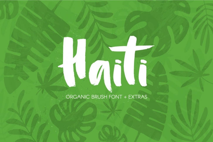 Haiti Organic Brush +Extras Font Download