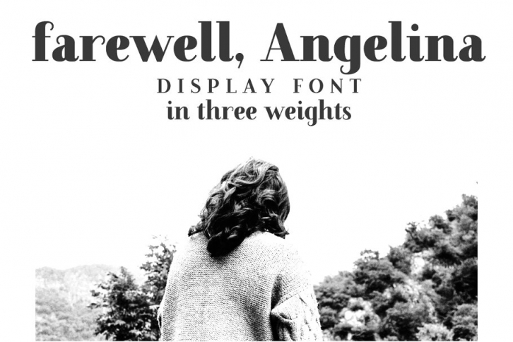 Farewell Angelina Display serif font Font Download