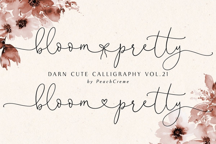 Bloom Pretty // VALENTINE'S SALE Font Download