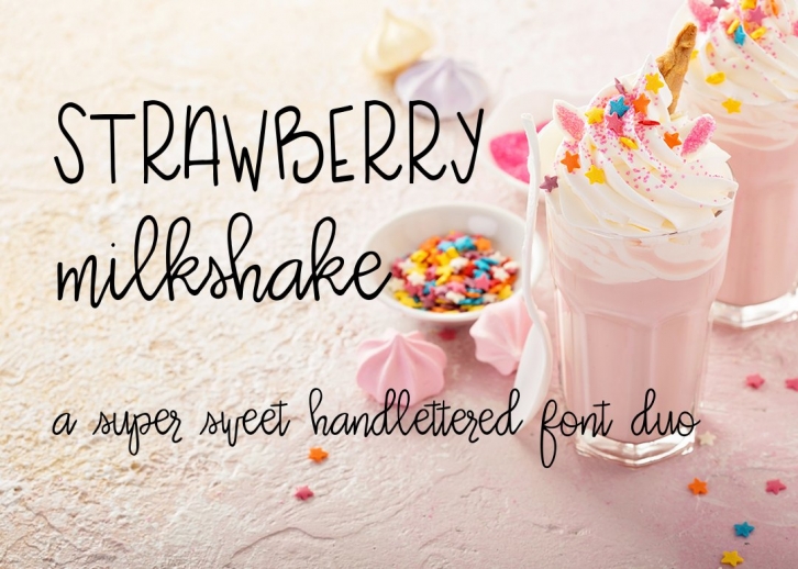 STRAWBERRY milkshake Font Download