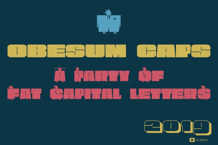 Obesum Caps -2 fonts- Font Download