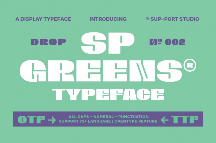SP GREENS Display Font Download