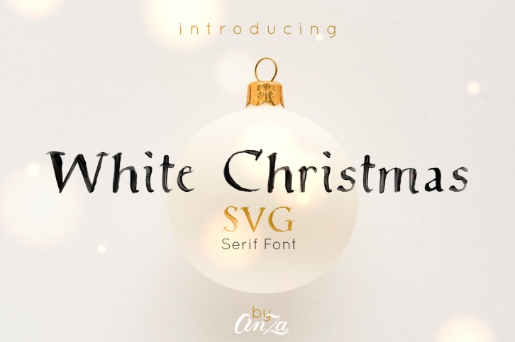 White Christmas SVG Font Download