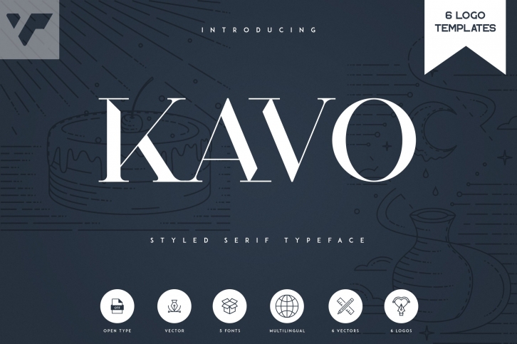 Kavo Styled Serif Typeface Font Download
