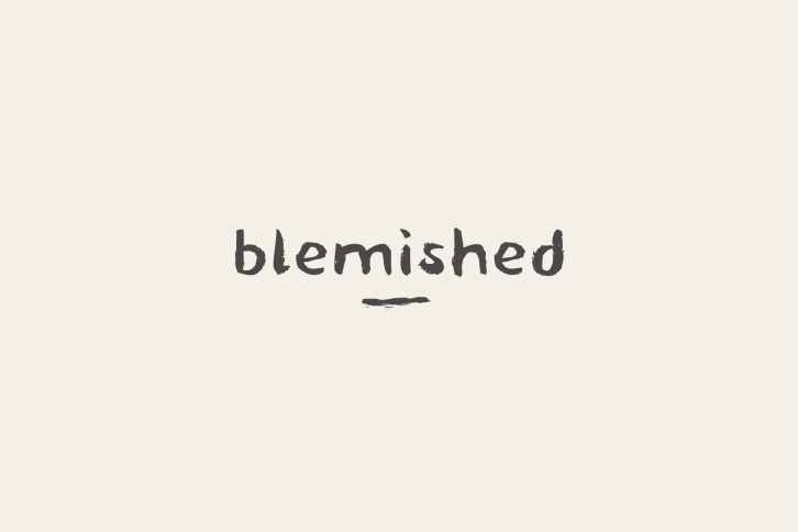 Blemished // brush font Font Download