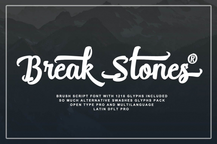 Break Stones Pro Font Download