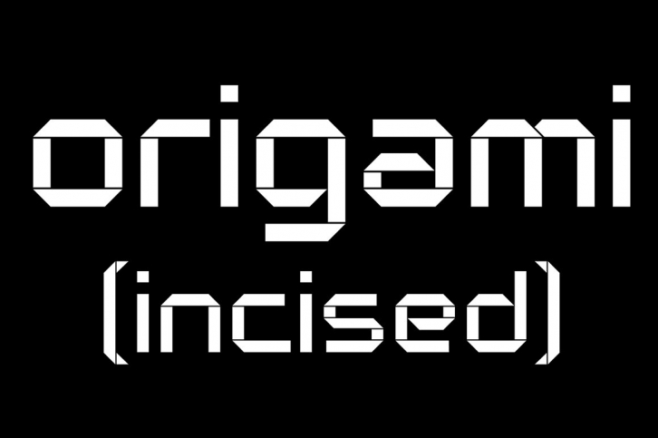 Origami Incised Font Download