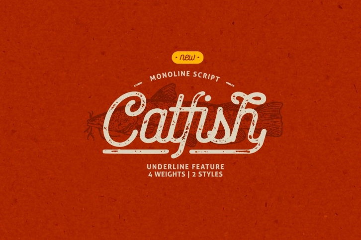 Catfish Monoline Script Font Download