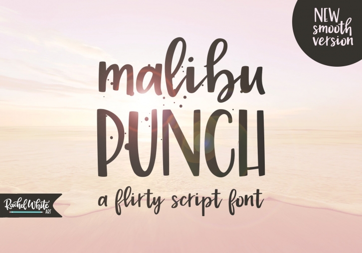 Malibu Punch, a flirty brush font Font Download