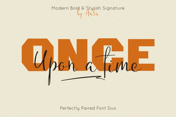 Once upon a time. Paired font duo. Font Download