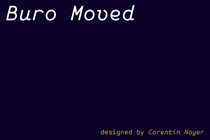 Buro Moved Font Download