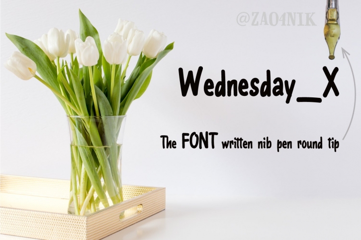 60% discount Wednesday_X Font Download