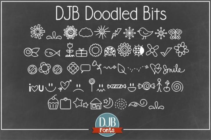 DJB Doodled Bits Font Download