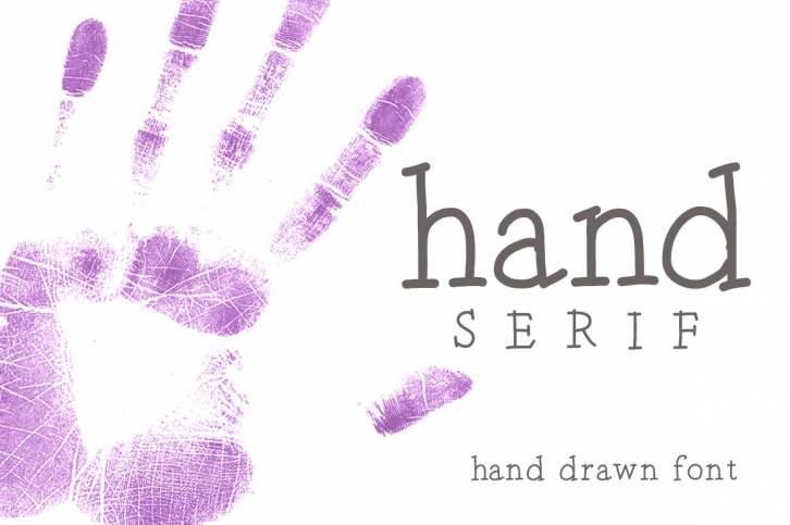 Hand Serif: a hand drawn font Font Download
