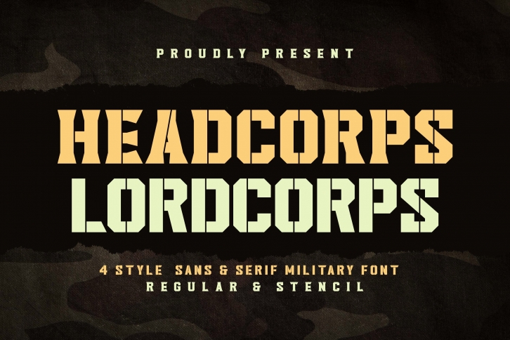 Headcorps  Lordcorps /Military Font Download