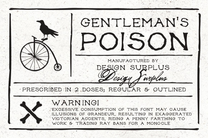 Gentleman's Poison (2 versions) Font Download